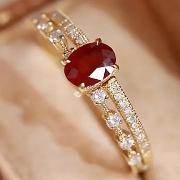 Oval Zircon Ring | Copper