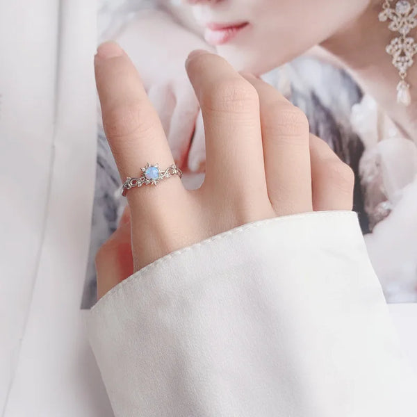 White Open Band Ring | 925 Sterling Silver