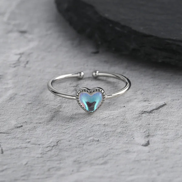 Moonstone Heart Ring | Copper