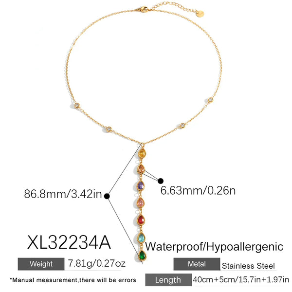 Water Gold-Plated Necklace | Stainless Steel