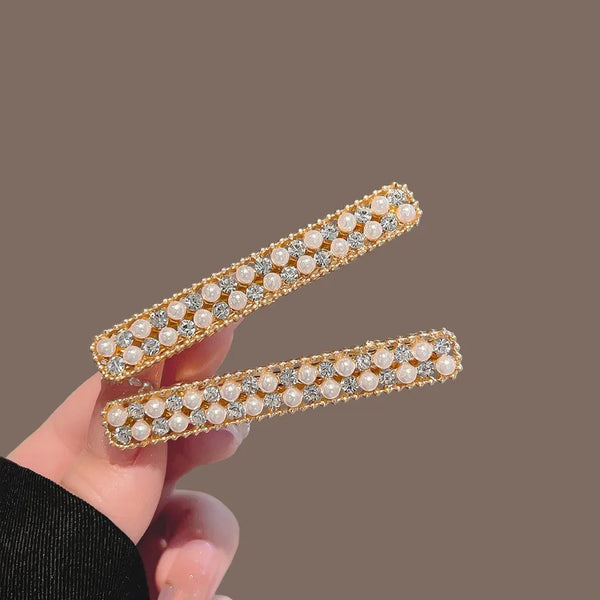 Artificial Pearl Hair Clip | Rhinestone