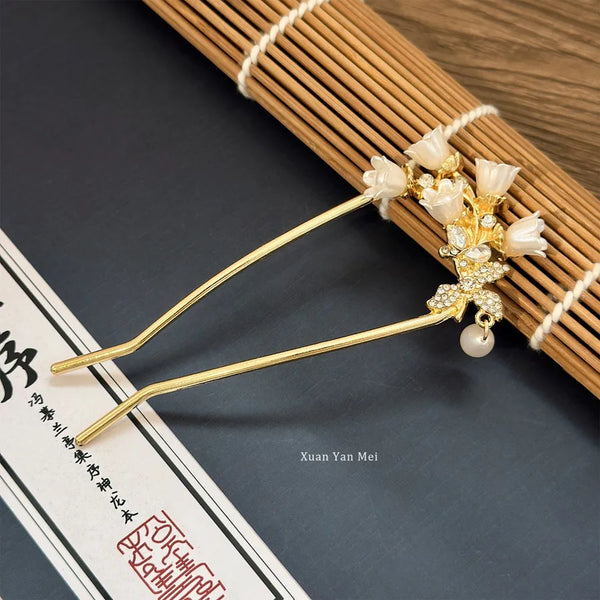 Artificial Pearl Hairpin Headband | Rhinestone