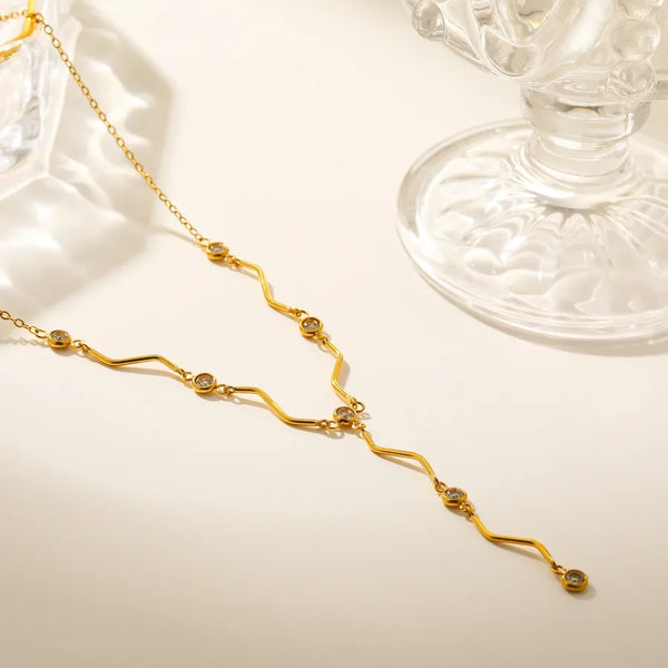 Zircon Necklace | Stainless Steel