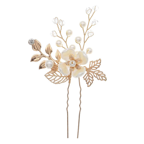 Artificial Pearl Hairpin Headband | Zinc Alloy