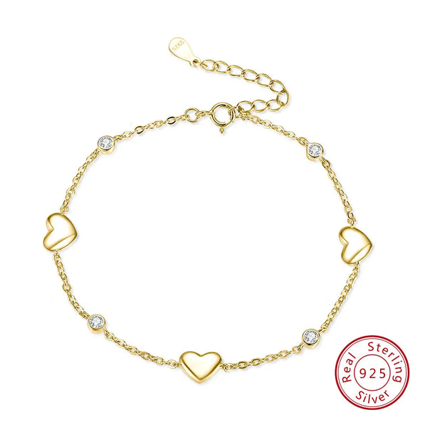 Heart Bracelet | 925 Sterling Silver