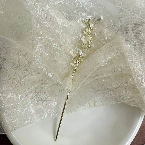 Floral Hairpin Headband | Gold