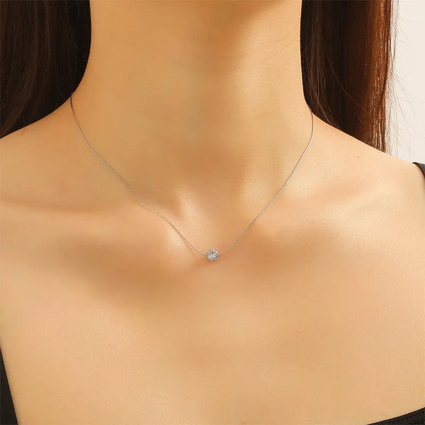Modern Rhinestone Necklace | Stainless Steel