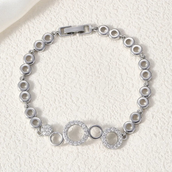 Circle Zircon Bracelet | Copper