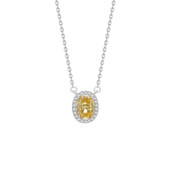 Geometric Moissanite Pendant Necklace | 925 Sterling Silver