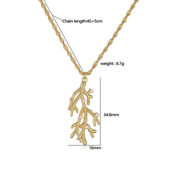 Zircon Pendant Necklace | Copper