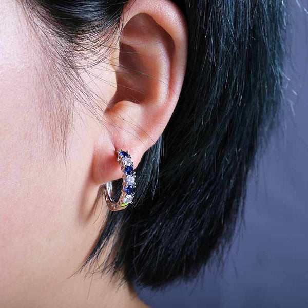 Red Floral Earrings | Copper