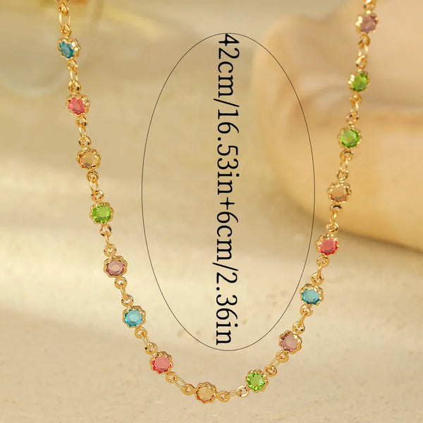 Cable Floral Necklace | Copper