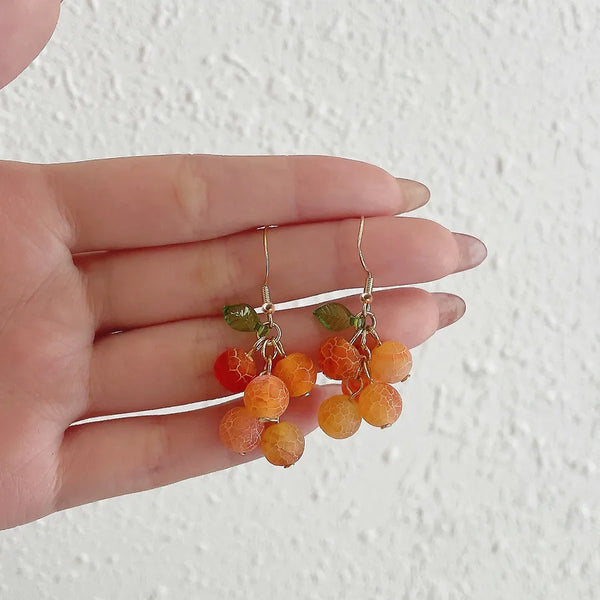 Grape Drop Earrings | 925 Sterling Silver