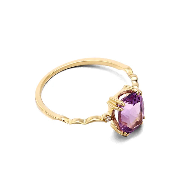 Gold-Plated Crystal Ring | 925 Sterling Silver