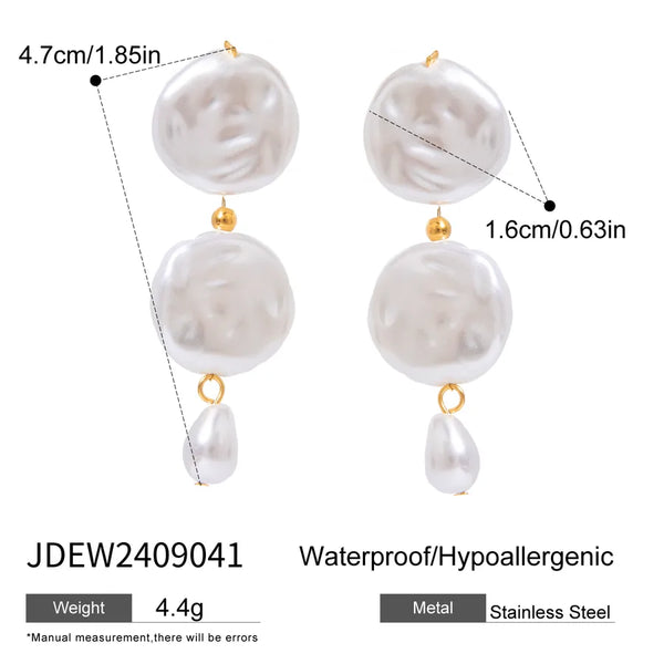Geometric Drop Earrings | Stainless Steel