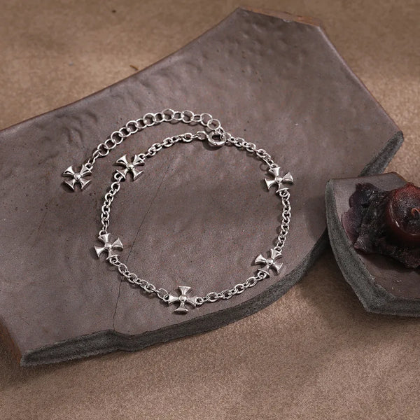Cross Floral Bracelet | 925 Sterling Silver