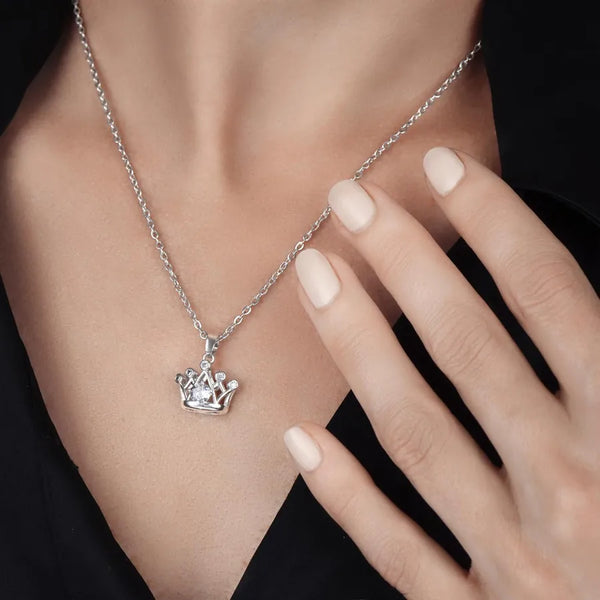 Chain Zircon Crown Necklace | 925 Sterling Silver