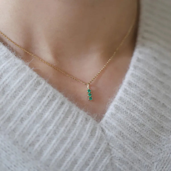 Minimalist Zircon Pendant Necklace | 925 Sterling Silver