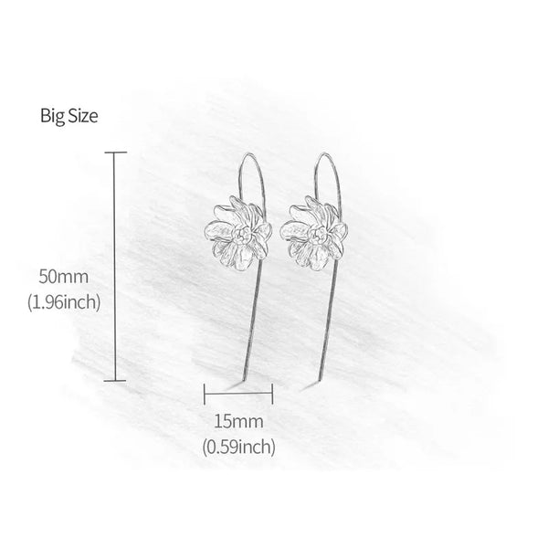 Floral Drop Earrings | 925 Sterling Silver