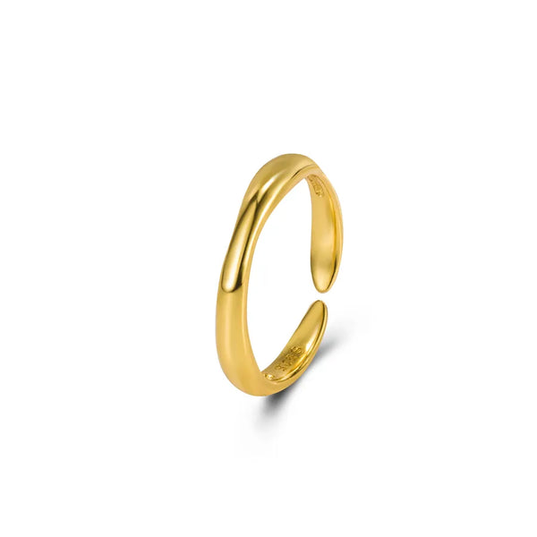Wave Geometric Ring | 925 Sterling Silver