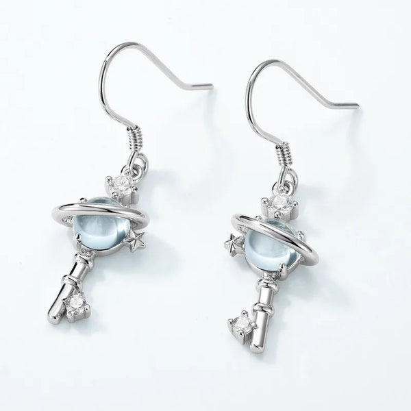 Blue Geometric Earrings | 925 Sterling Silver