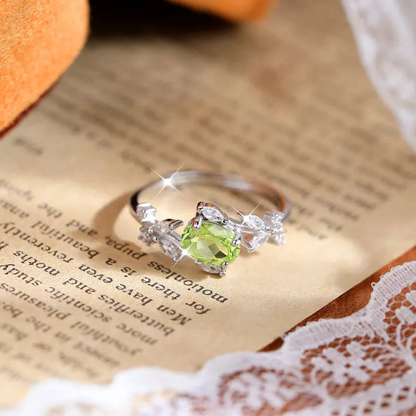 Black Floral Ring | 925 Sterling Silver