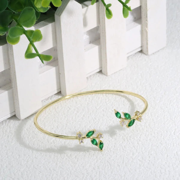 Leaf Bangle | Copper
