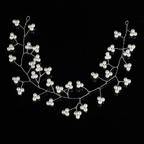 Floral Pearl Headband | Alloy