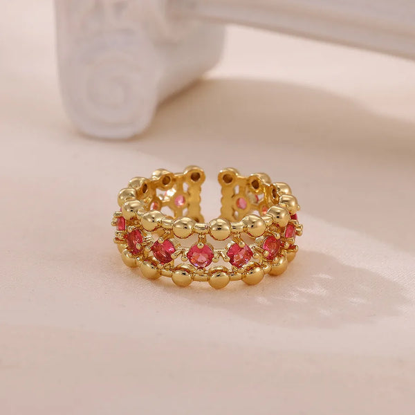 Red Zircon Ring | Copper
