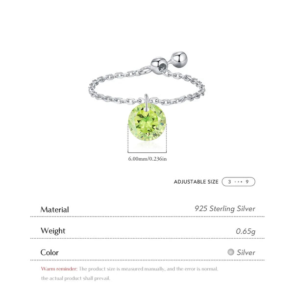 Zircon Ring Charm | 925 Sterling Silver