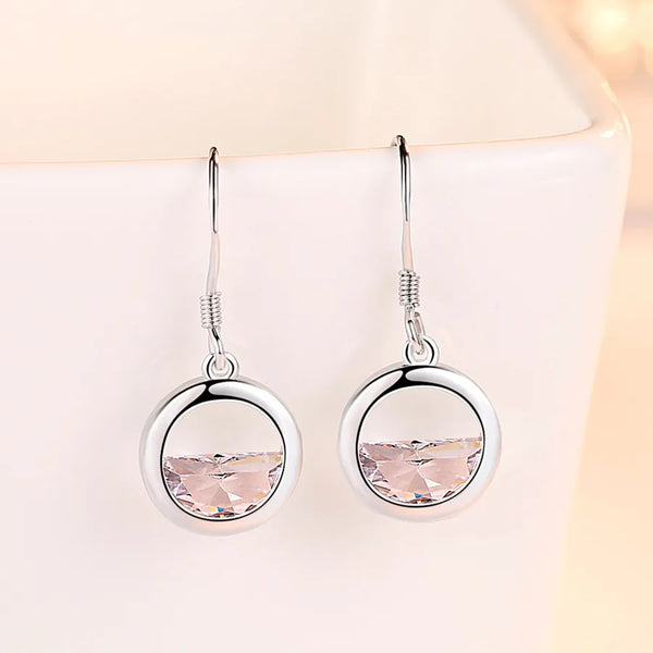 Half Geometric Earrings | 925 Sterling Silver