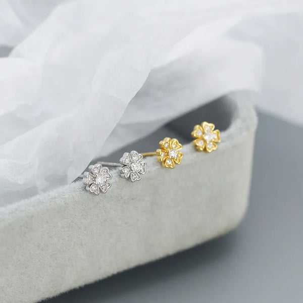Floral Stud Earrings | 925 Sterling Silver