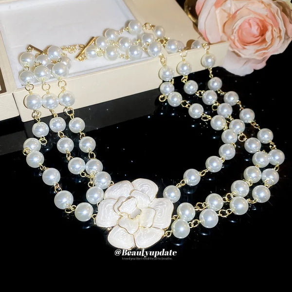 Artificial Pearl Choker Necklace | Alloy