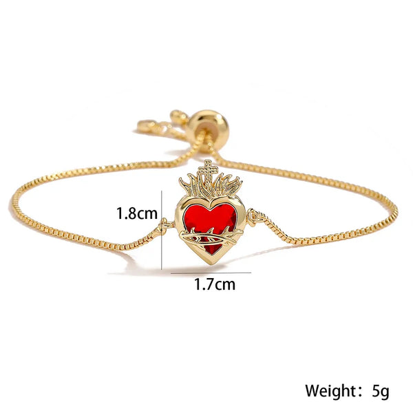 Vintage Heart Bracelet | Copper