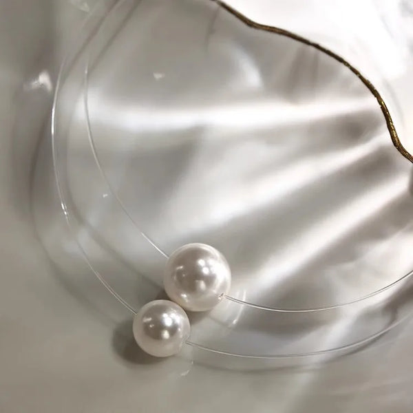 Minimalist Pearl Necklace | 925 Sterling Silver