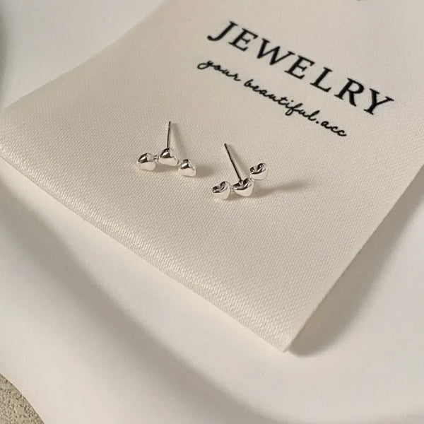 Sweet Heart Stud Earrings | 925 Sterling Silver