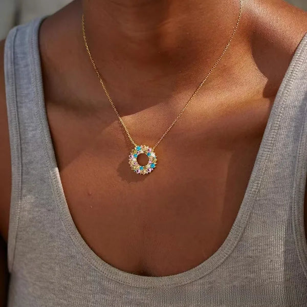 Chain Zircon Choker Necklace | 925 Sterling Silver
