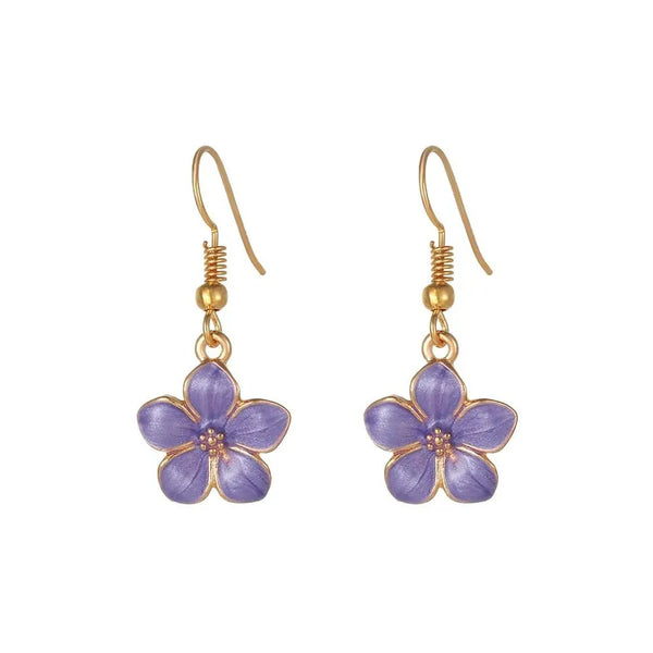 Floral Drop Earrings | Copper