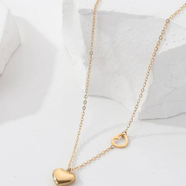 Lock Heart Pendant Necklace | Stainless Steel