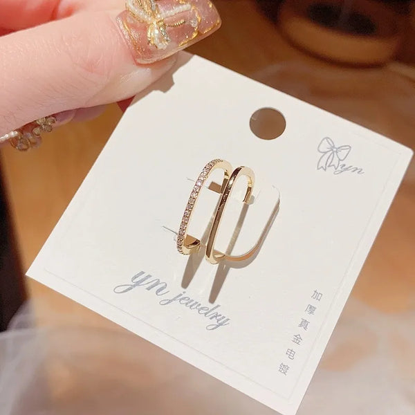 Gold Geometric Ring | 925 Sterling Silver