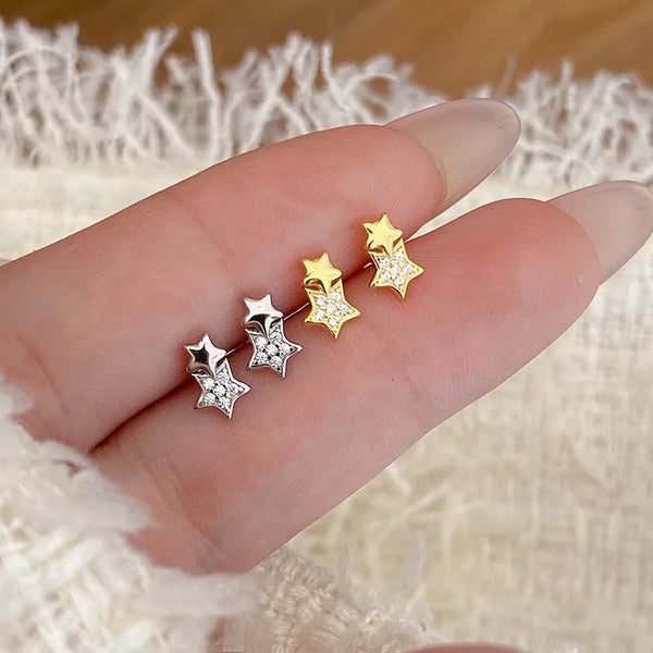 Pentagram Celestial Stud Earrings | 925 Sterling Silver