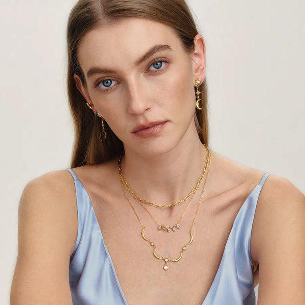 Water Zircon Necklace | Stainless Steel