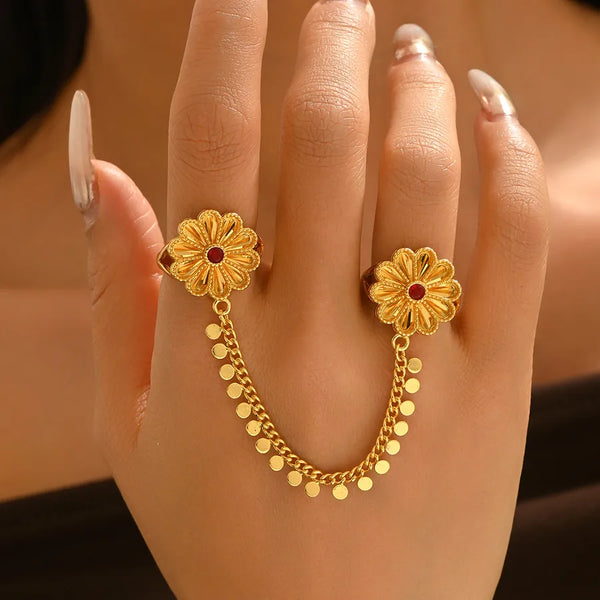 Flowers Floral Ring | Copper