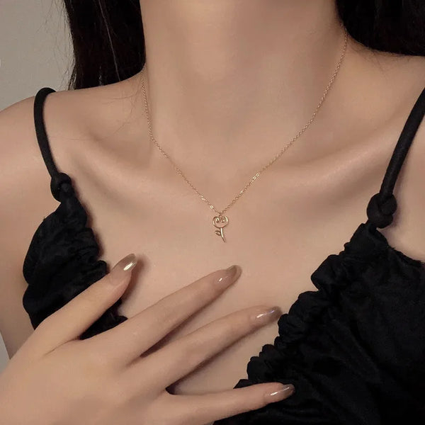 Gold-Plated Floral Pendant Necklace | Copper