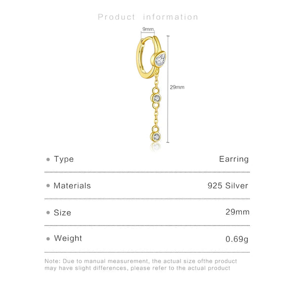 Zircon Drop Earrings | 925 Sterling Silver