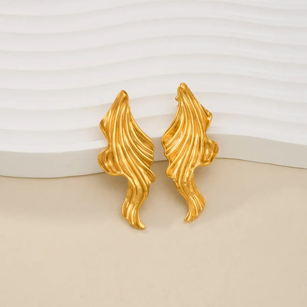 Geometric Drop Earrings | Gold
