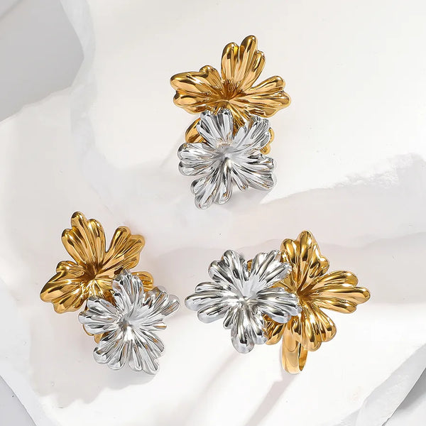 Vintage Floral Ring | Stainless Steel