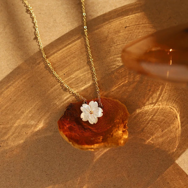 Gold-Plated Floral Earrings | Stainless Steel