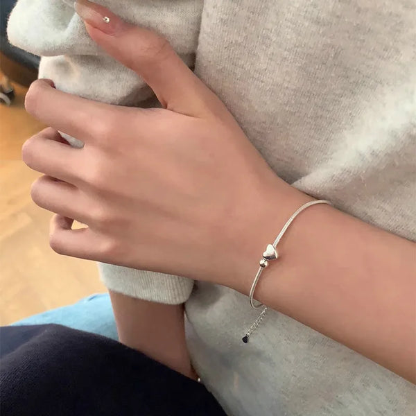 Snake Heart Bracelet | 925 Sterling Silver