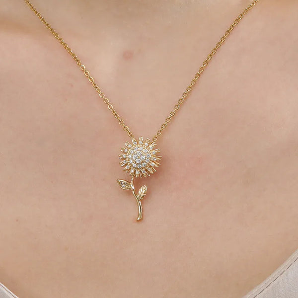 Flower Floral Pendant Necklace | Copper